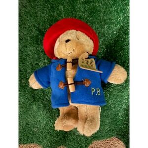 Paddington Bear Classic Plush Red Hat Blue Duffle Coat